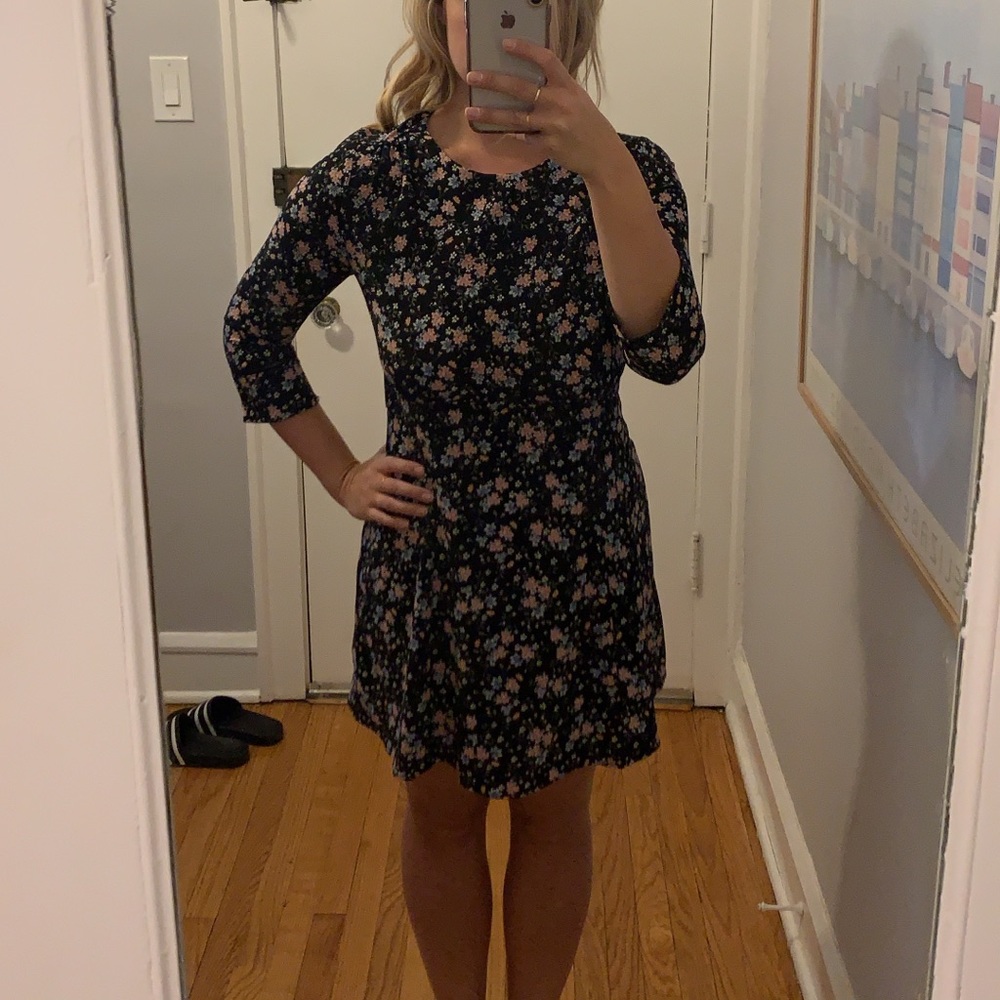 Long sleeve floral dress